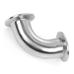 90 Degree Elbow Sanitary Tri Clamp Fitting Adapter A2/A4 Stainless Steel Elbow