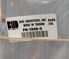 BUD INDUSTRIES#PN-1340-C Box -CLEAR