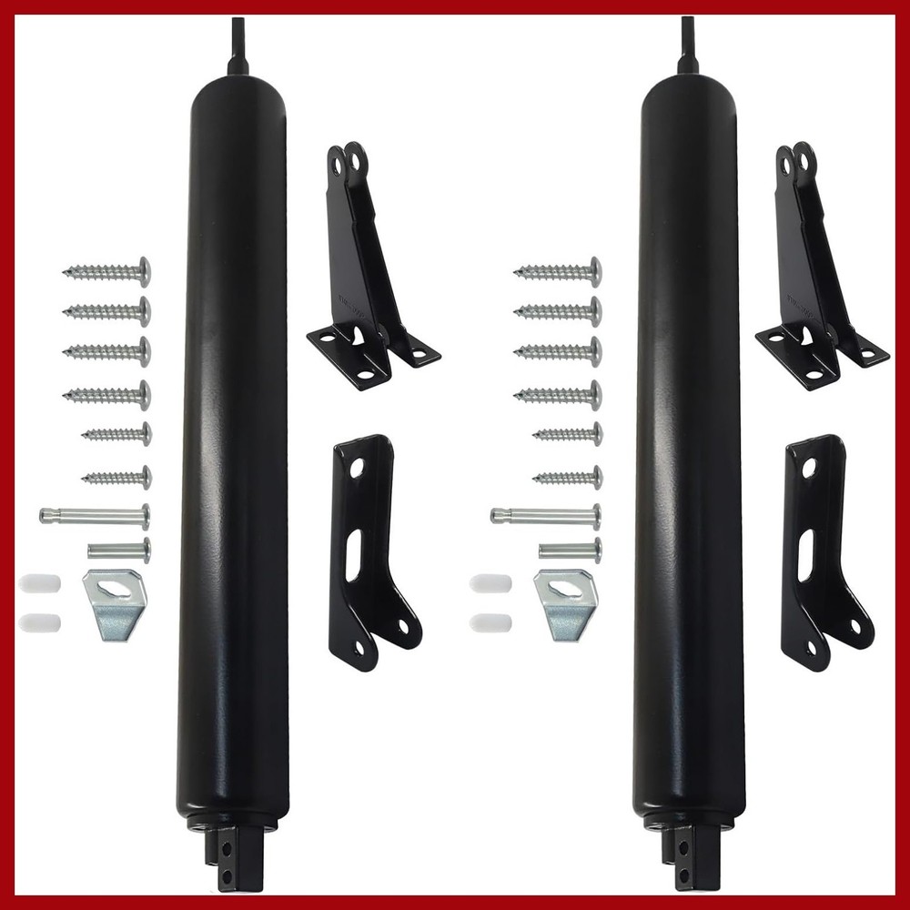 2 Set Storm Door Closer Pneumatic Screen White Heavy Duty Adjustable Hold Open