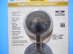 Universal Hardware Industrial Single Cylinder Deadbolt UH40130 Matte Black New!