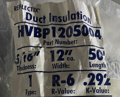 REFLECTIX 12″x50′ Double Bubble Reflective Foil Insulation R6