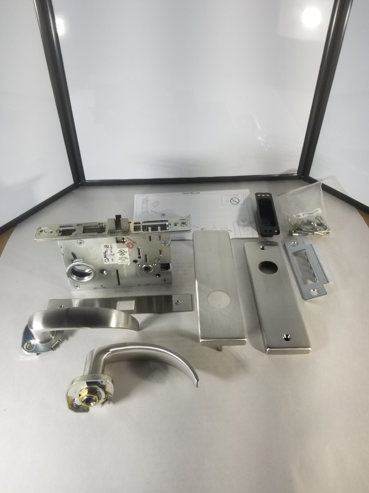 Falcon MA101 QN Passage/Closet Mortise Lock 630 Satin Stainless Napa Escutcheon