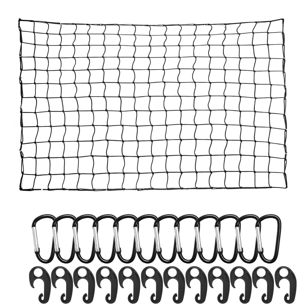 Kayphyeo Cargo Net Set, 4x6FT Bungee Truck Bed Net Stretchable to 8… Fast Ship