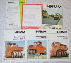 4 x brochure Hamm GRW 18 30 rubber wheel roller + offer and price list 70/80s