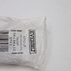 Everbilt Lead-Free Tee Fitting Cup X Cup X FIP Forged Bronze 3/4 x 3/4 x 1/2