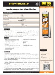 BOSS 180 Multi-Seal Insulation Anchor Adhesive