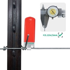 Jikbeed T-Post Clip Tool: Fence Wire Twisting and Fencing Tool with 2Pcs, Red