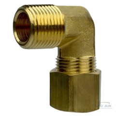 2 PC 1/2″ Compression x 3/8″ MNPT 90 Degree Brass Compression Elbow Pipe Fitting