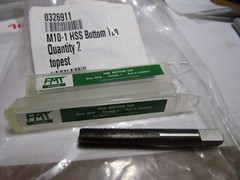 M10 1.0 HSS 4 Flute Bright D5 Bottoming Hand Tap QTY 2