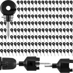 300 Pcs Black Electric Fence Insulator with 1 Socket Tool