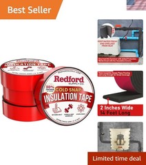 4 Pack – 2 inch x 14 ft, Pipe Insulation, Outdoor Pipe Insulation Wrap for Wi…
