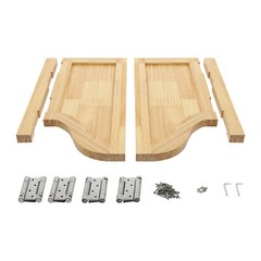 Log Color Partition Door Swing Solid Wood Door for Shop Entrance Partition Door