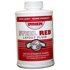 Dykem 04968 Red Layout Fluid – 8 oz Brush-In-Cap Bottle – 80496 8 ounces,
