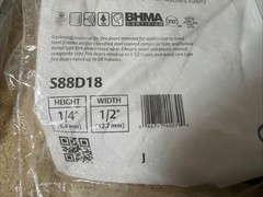 2 Pack Assa Abloy S88D18 Pemko Siliconseal Adhesive Door Gaskets 1/4″Hx1/2″W New