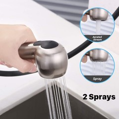 Utility Sink Faucet, Laundry Room Faucet with Pull Out Brushed Nickel