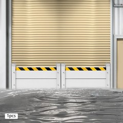 Flood Barrier for Home Aluminum Alloy Garage Door Water Barrier H15.7in W31.5in