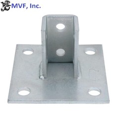1-5/8″ Strut Base Post, Square 6 X 6 X 3-1/2 Galvanized Strut Stand, Unistrut