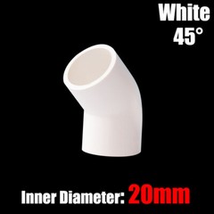 PVC Water Supply Pipe Fittings 45° Elbow Coupling Connector 20mm to 160mm White
