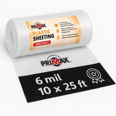 6 Mil Plastic Sheeting (10’X25′) – Waterproof, UV Resistant, Heavy Duty Thick Pl