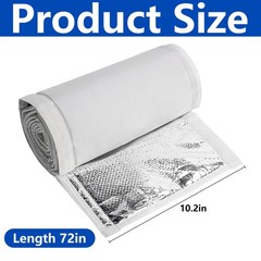 Nkiy Quen 3 Layers HVAC Copper Pipe Insulation Cover 72×10.2″ 600D Oxford
