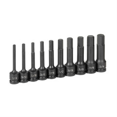 Grey Pneumatic 1340H Grey Pneumatic 10PC 1/2″ DR 4″ LENGTH FRAC HEX DRIVER SET