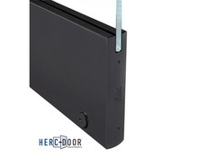 FHC R10S34MBL 10″ Square Door Rail 35-3/4″ With Lock – 3/4″ Glass – Matte Black