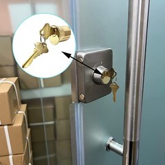 2X Mortise Lock SC1 Cylinders Adams Rite KD Type 4Key For Store Front Door Brass