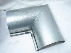 10 pcs NOS Quaker City 6″ Half Round Inside Miter Galvanize Gutter Corner Roof