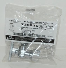 A Y McDonald 5421235 Angle Chrome Supply Ball Stop 5/8 Inch by 3/8 Inches