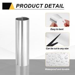 8in x 3.3ft Aluminum Flashing Roll, 0.2mm Metal Roof Panels for House Repair
