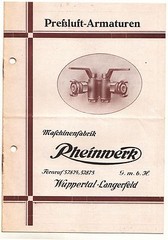 Prospekt Preßluft Armaturen Maschinenfabrik Rheinwerk Wuppertal – Langerfeld