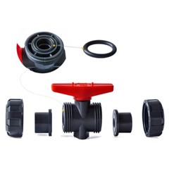 PVC Ball Valve Double Union Solvent Weld 20 to 110mm Pond Fish Koi Pipe Fitting