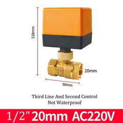 Brass Two-Way Electric Ball Valve AC220V DC12&24V Three-Wire Water Air Gas Valve