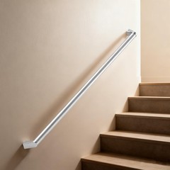 Firmetal 11 FT Aluminum Handrail Indoor Outdoor Stairs Wall Mounted Anodized