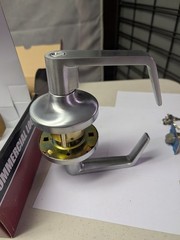 Tell COMMERCIAL LEVER LOCKSET LC2481 Entrance Item # CL100147 with Keys