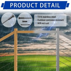 50pcs Black Invisible Cable Railing Hardware, 1/8″ T316 Stainless Steel Invis…