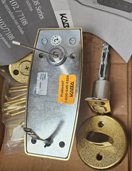 Kaba Ilco 710803 2-3/8″ Backset Simplex Light Commercial Keyless Lock Bright Bra