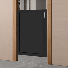 Modern Entrance Partition Doors, Wood Partition Doors, Half-waist Doors Black