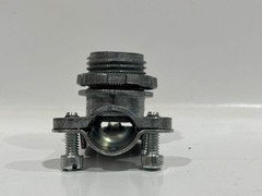 75 PK Bridgeport 801-DC2 90° Connector for 3/8″ FMC/MC Cable, Die-Cast Zinc, 2-S