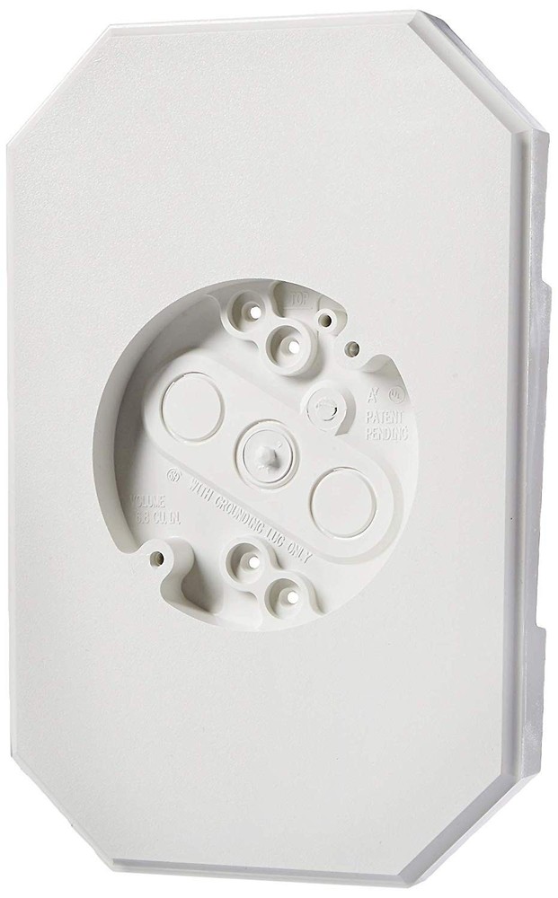 Arlington 8141DBL Siding Mounting Kits with Built-in Box, 1/2 Inch, White