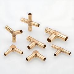 Brass T / Y / L Piece 4 WAY Joiner Fuel Hose Joiner Tee Connector Air Water Gas