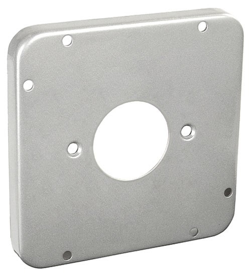4-11/16″ Square Electrical Box Gray Cover Power Outlet Receptacle 1.730″ Dia.