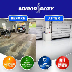 2 Gal. Clear Gloss 2 Part Epoxy Polyaspartic Interior/Exterior, Concrete Base…