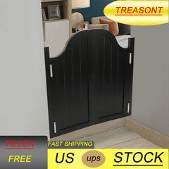Modern Swing Solid Wood Door Partition Door for Shop Entrance Partition Black US