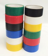 12pc – Colored Electrical Red white yellow black blue Green Tape