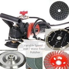 Professional Stone Kit 55 Pads 5 Blades 3 Turbo Cup Wheels 1000W