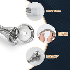 Door Stoppers 12 Pack Spring Door Stops with Rubber Bumper Satin Nickel Door