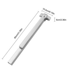 80cm Panic Bar Exit Device Silver With Key Push Bar For Exit Doors Exit Lever