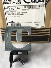 COOPER B-LINE BRC51-U58 , MC/AC CABLE To BEAM FASTENER (33 PACK)