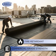 ANJON EPDM Roofing Rubber 10′ x 25′ | 60 Mil Roof Membrane for Flat Roof, RV